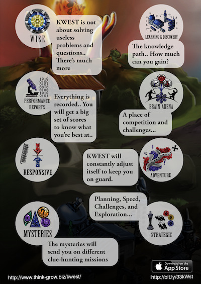 KWEST - In Search for Wisdom Intelligence Mobile Game